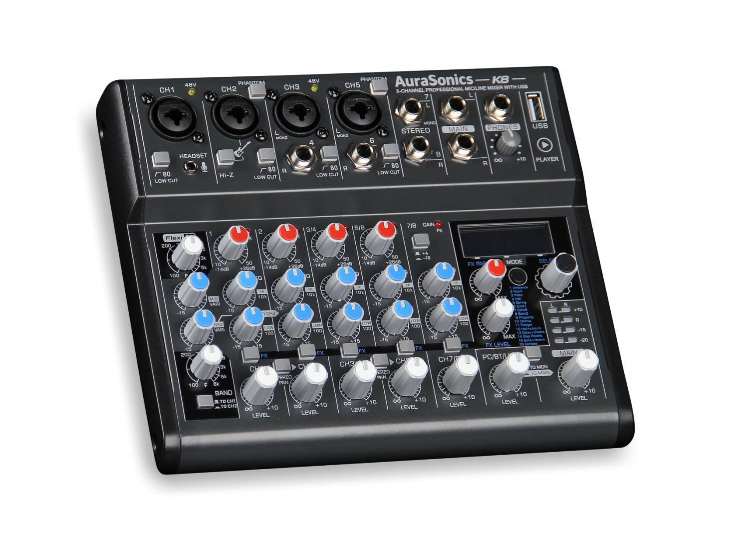 AuraSonics K8 компактный микшерный пульт в Минеральных Водах