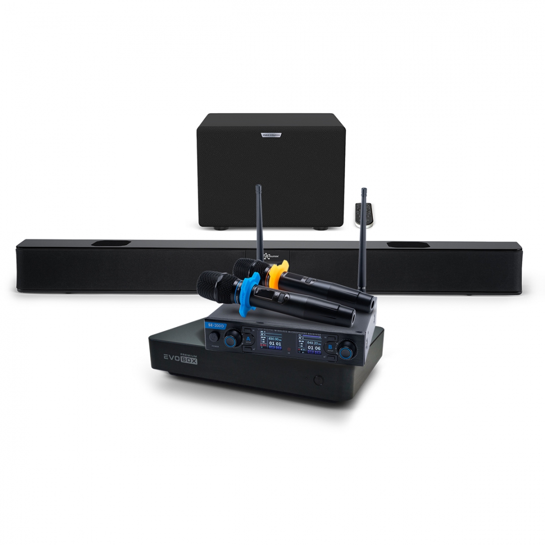 Hi-End караоке-система EVOBOX Premium + EvoSoundBar (саундбар с караоке) в Минеральных Водах