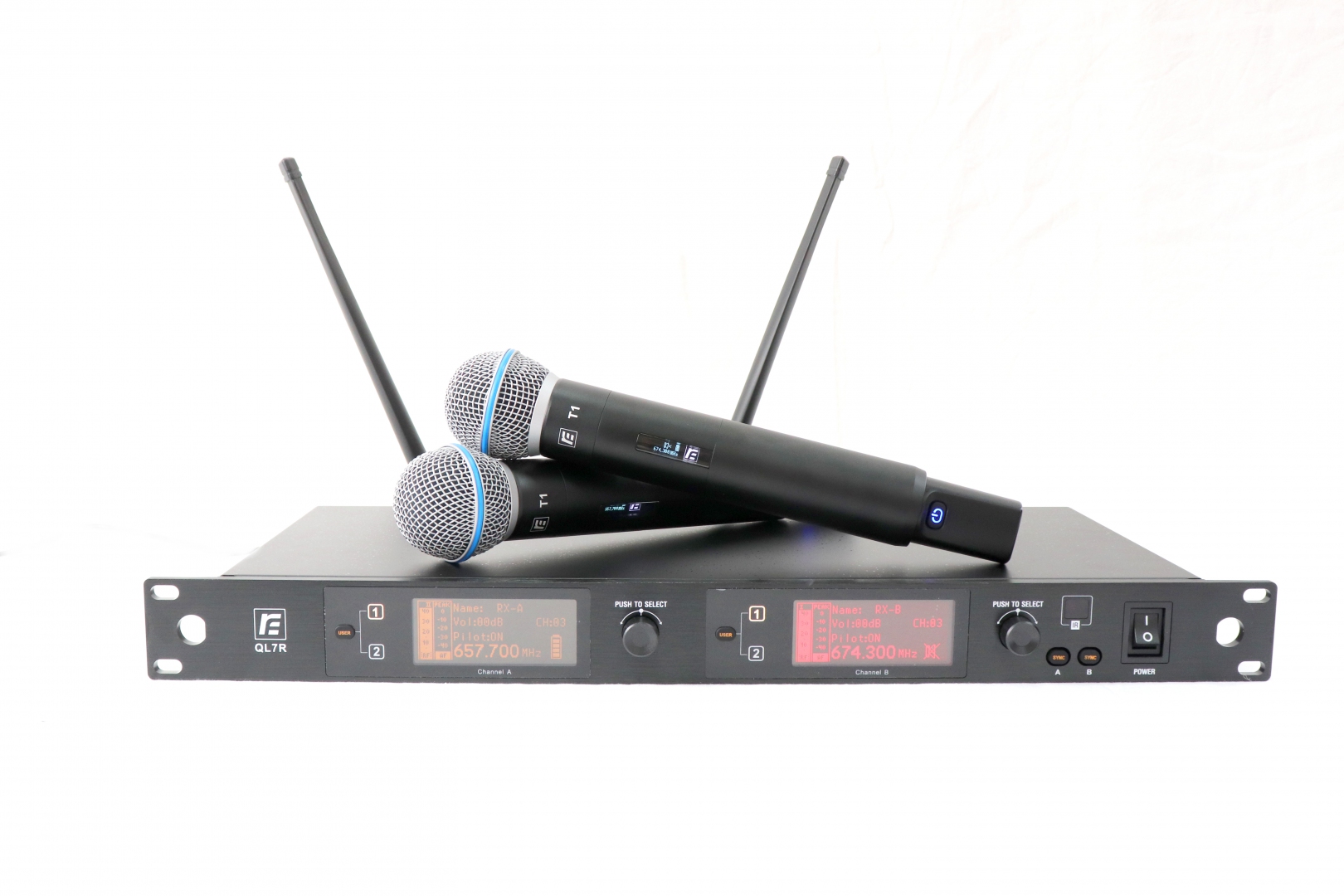 RFIntell QL7R/T1-A 651,800-683,400 МГц 2-канальная радиосистема с 2-мя ручными микрофонами в Минеральных Водах