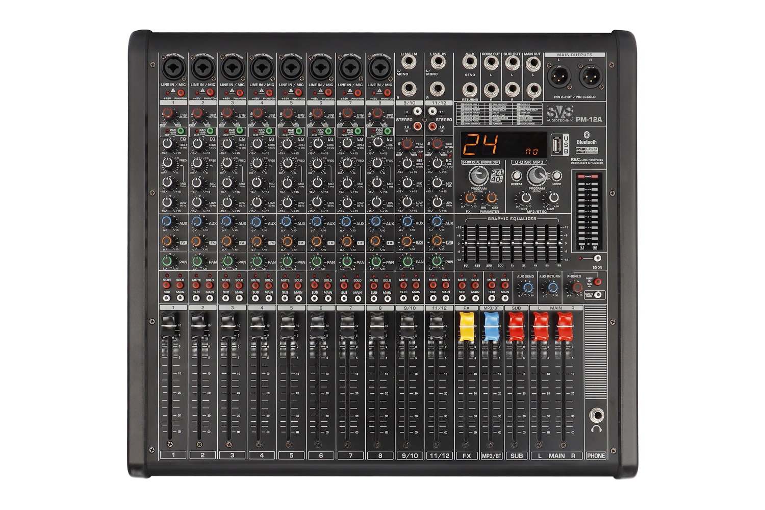 SVS Audiotechnik mixers PM-12A Активный аналоговый микшерный пульт, 12-канальный в Минеральных Водах